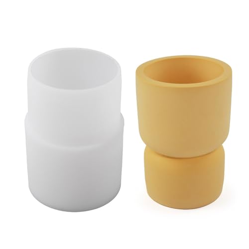 Wdbild Kerzenform Silikon, Silikon-Kerzenbecher-Formen-Set, kreative Kerzen-Zementbecher-Versorgung, Beton-Kerzenbecher, Harzformen von Wdbild