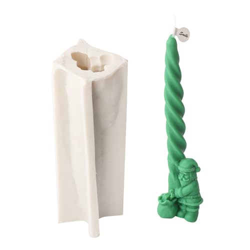 Wdbild Kerzenform Silikon, Spiralen Spalte Schneemann Silikon Kerze Form Weihnachten Baum Santa Harz Formen Seife Machen Duft Kerze Formen Decor von Wdbild