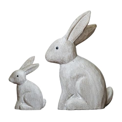 Wdbild Packung Von 2 Kaninchen Holzfiguren Statue Bunnies Skulptur Für Home Office Tabletop Dekorative Ornamente Wdbild Packung Von 2 Kaninchen Holzfiguren Statue Bunnies Skulptur Für Home Office Tabletop Dekorative Ornamente von Wdbild