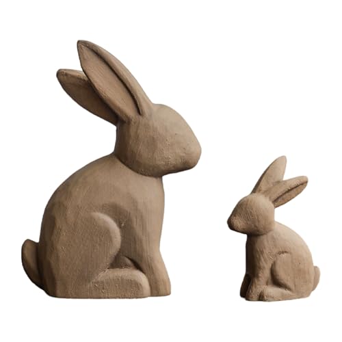 Wdbild Packung Von 2 Kaninchen Holzfiguren Statue Bunnies Skulptur Für Home Office Tabletop Dekorative Ornamente Wdbild Packung Von 2 Kaninchen Holzfiguren Statue Bunnies Skulptur Für Home Office Tabletop Dekorative Ornamente von Wdbild