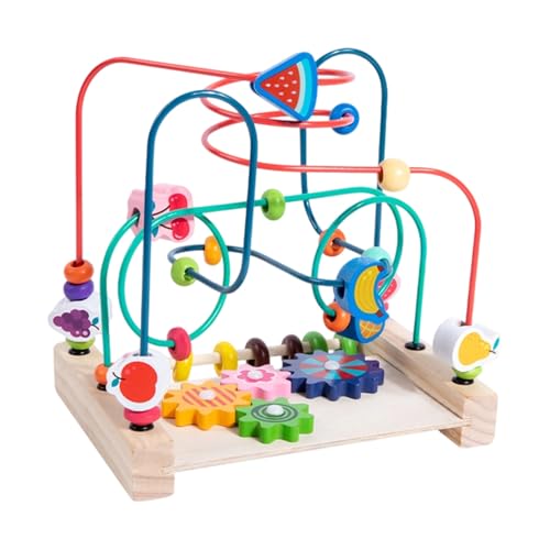 Wdbild Pädagogische Holzperlen Fadenspielzeug Für Farberkennung Und Entwicklung Von Feinmotorik In Der Feinmotorik Praxis Von Kleinkindkindern von Wdbild
