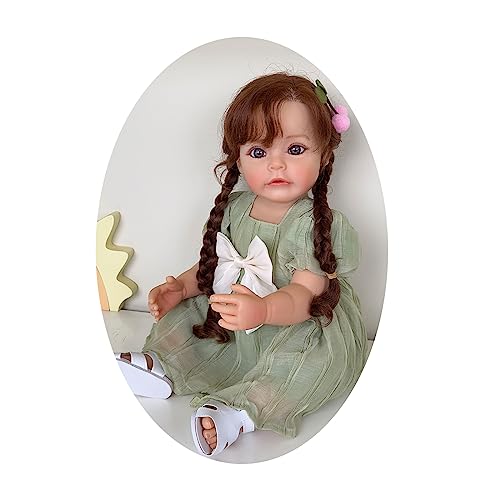 Wdbild Reborns Realistische Kleinkind-Mädchen-Puppe, 55,9 cm, lebensechte Puppe mit Kleidung und Zubehör-Set für Kinder Wdbild Reborns Realistische Kleinkind-Mädchen-Puppe, 55,9 cm, lebensechte Puppe mit Kleidung und Zubehör-Set für Kinder von Wdbild