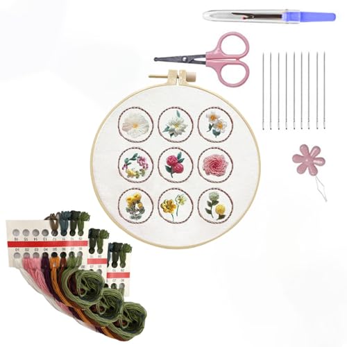Wdbild Stickerei Set Crosses Stitching Set Mit Blumenmuster Farbiger Faden Stickereien Handgefertigte Stickkits Wdbild Stickerei Set Crosses Stitching Set Mit Blumenmuster Farbiger Faden Stickereien Handgefertigte Stickkits von Wdbild
