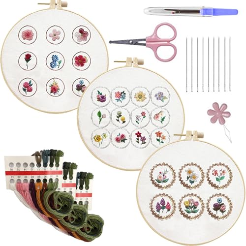 Wdbild Stickerei Set Crosses Stitching Set Mit Blumenmuster Farbiger Faden Stickereien Handgefertigte Stickkits Wdbild Stickerei Set Crosses Stitching Set Mit Blumenmuster Farbiger Faden Stickereien Handgefertigte Stickkits von Wdbild