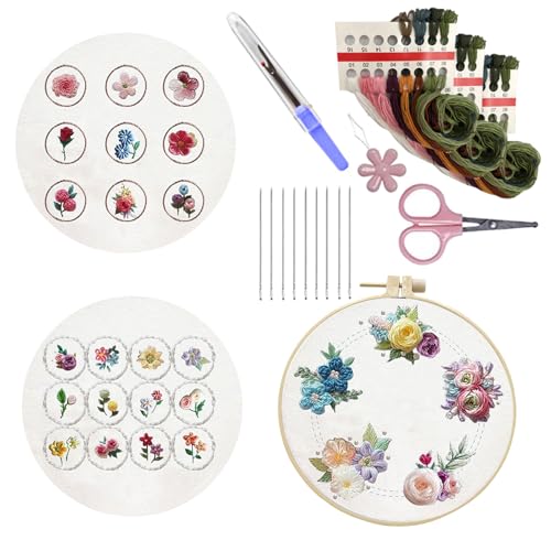 Wdbild Stickerei Set Crosses Stitching Set Mit Blumenmuster Farbiger Faden Stickereien Handgefertigte Stickkits Wdbild Stickerei Set Crosses Stitching Set Mit Blumenmuster Farbiger Faden Stickereien Handgefertigte Stickkits von Wdbild