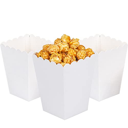 12 Stück Weißer Popcorn Boxen Snack/Popcorn Tüten, Aus Kraftpapier - Popcorn kästen,Popcorn Behälter für Partytüten,Familienfeier,Kino,Geburtstagsfeiert von We Moment Zone