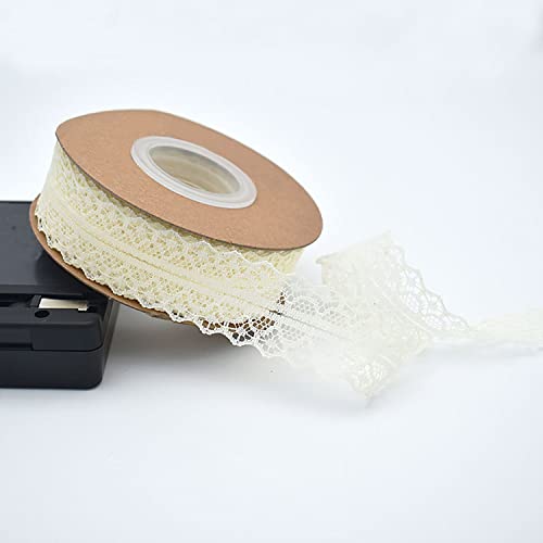 3cm Creme spitzenband,Cremefarben Spitzenbordüre Schleifenband Dekoration Bänder Geschenkband Breit für Hochzeit -1 Rollen 23m von We Moment Zone