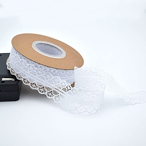 3cm Weiß spitzenband,Weiss Spitzenbordüre Schleifenband Dekoration Bänder Geschenkband Breit für Hochzeit -1 Rollen 23m von We Moment Zone