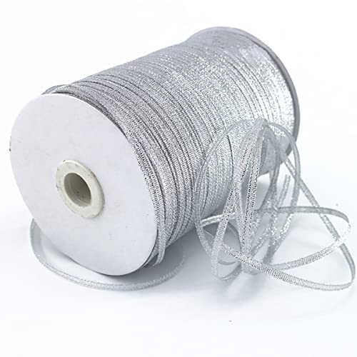 3mm 790m Silber Satinband,Silber Schleifenband Dekoration Stoffbänder Bänder Geschenkband Breit Stoffband für Hochzeit -1 Rollen 3mm 790m Silber Satinband,Silber Schleifenband Dekoration Stoffbänder Bänder Geschenkband Breit Stoffband für Hochzeit -1 Rollen von We Moment Zone