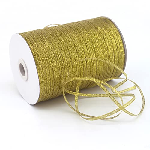 3mm Gold Satinband,Gold Schleifenband Dekoration Stoffbänder Bänder Geschenkband Breit Stoffband für Hochzeit -1 Rollen X 790m 3mm Gold Satinband,Gold Schleifenband Dekoration Stoffbänder Bänder Geschenkband Breit Stoffband für Hochzeit -1 Rollen X 790m von We Moment Zone