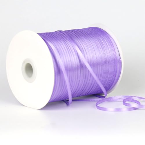 3mm Lila Satinband,Violett Schleifenband Dekoration Stoffbänder Bänder Geschenkband Breit Stoffband für Hochzeit -1 Rollen X 790m von We Moment Zone