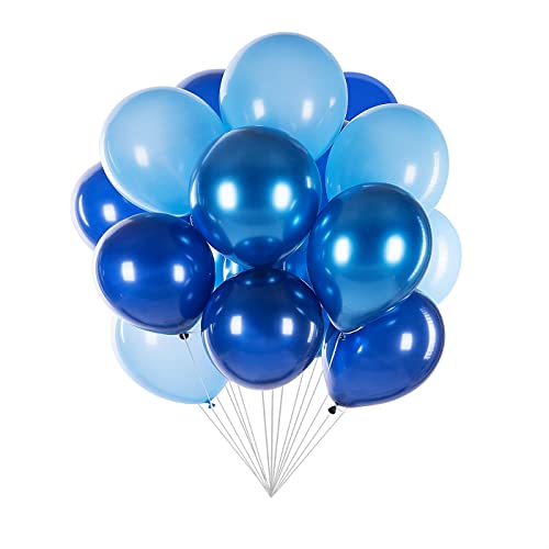 Ballons Blau Serie, 12 Zoll Blau Luftballons Heliumballons Geburtstag Ballons Hochzeit Party Dekorieren 50 Stück von We Moment Zone