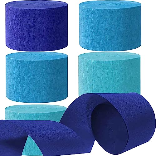 Kreppbänder Blau 4.5 cm x 25 m 6 Rollen Krepppapier Party Crepe Streamer Luftschlangen Dekorationen Blau Kreppbänder Blau 4.5 cm x 25 m 6 Rollen Krepppapier Party Crepe Streamer Luftschlangen Dekorationen Blau von We Moment Zone