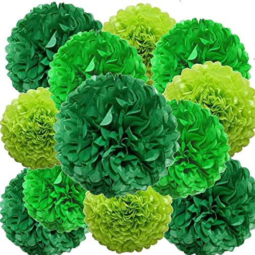 We Moment Zone 12 Stück Papier Pompons Set,Grün Pom Poms Papier für Hochzeit,Geburtstag Party,St. Patrick's Day Deko- 30,5 cm, 25,4 cm We Moment Zone 12 Stück Papier Pompons Set,Grün Pom Poms Papier für Hochzeit,Geburtstag Party,St. Patrick's Day Deko- 30,5 cm, 25,4 cm von We Moment Zone