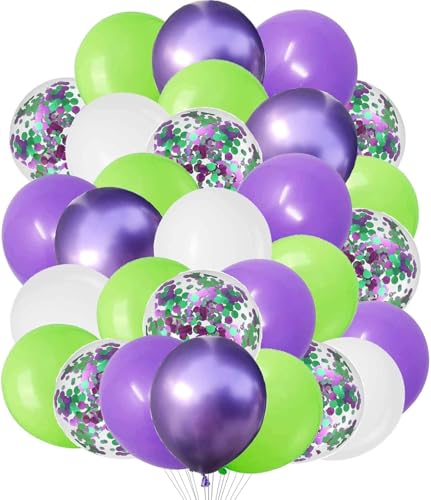 We Moment Zone 12 Zoll Luftballons Violett Grün Weiß,Violett Grün Party Latex Ballons Konfetti Luftballons für Geburtstag Babyparty Graduierung Hochzeit Verlobung Party Deko,50 Stück We Moment Zone 12 Zoll Luftballons Violett Grün Weiß,Violett Grün Party Latex Ballons Konfetti Luftballons für Geburtstag Babyparty Graduierung Hochzeit Verlobung Party Deko,50 Stück von We Moment Zone