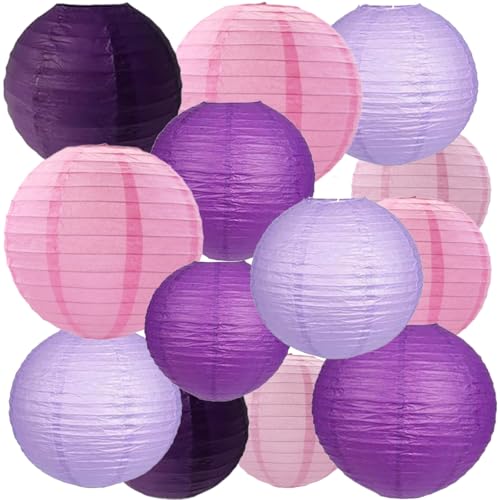 We Moment Zone 15 Stück Papier Lampions Rosa Lila,Hellrosa Violett Runde Papierlaterne Papier Laterne für Lampenschirm Deko, Geburtstagsfeier,Hochzeitsdekorationen,Gartenparty Deko We Moment Zone 15 Stück Papier Lampions Rosa Lila,Hellrosa Violett Runde Papierlaterne Papier Laterne für Lampenschirm Deko, Geburtstagsfeier,Hochzeitsdekorationen,Gartenparty Deko von We Moment Zone