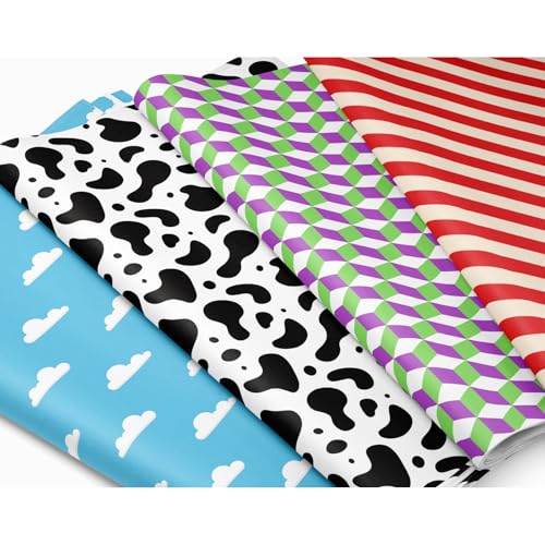 We Moment Zone 8 Bögen Geschenkpapier, Geschenkpapier Verpackungspapier für Geburtstag Kinder Happy Birthday Party(70x50cm pro Blatt) von We Moment Zone