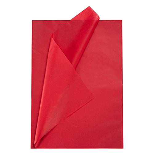 We Moment Zone Geschenkpapier Seidenpapier Rote- Papier zum verpacken Rote 50x70 cm, Decoupage seidenpapier Rote 50 Blatt von We Moment Zone