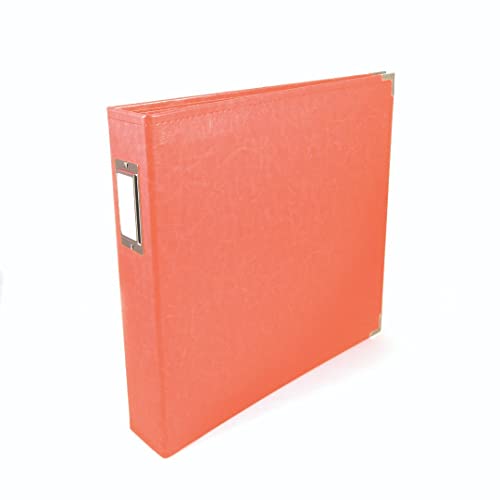 WE R Memory Keepers American Crafts 660906 Classic D-Ring Scrapbooking Album, 12 Zoll x 12 Zoll, Coral, 34.79x39.11x6.85 cm von We R Memory Keepers