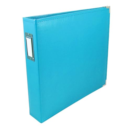 WE R Memory Keepers Classic Leder 3 Ring Album 12 Zoll x 12 Zoll Aqua, 34.79x39.11x6.85 cm von We R Memory Keepers