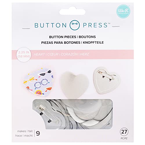 We R Memory Keepers Button Press Refill Pack Heart 58mm - Makes 9 pins We R Memory Keepers Button Press Refill Pack Heart 58mm - Makes 9 pins von We R Memory Keepers