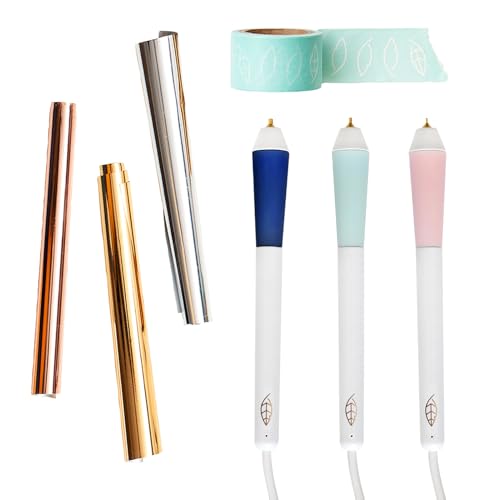 We R Memory Keepers Foil Quill Freestyle All in One Kit, Starterkit mit 3 USB-Stiften mit verschiedenen Spitzen, 3 Folienrollen und Klebeband zum Karten gestalten, Scrapbooking und Journaling We R Memory Keepers Foil Quill Freestyle All in One Kit, Starterkit mit 3 USB-Stiften mit verschiedenen Spitzen, 3 Folienrollen und Klebeband zum Karten gestalten, Scrapbooking und Journaling von We R Memory Keepers