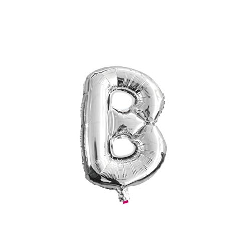 WeAreAwesome Folien-Ballon Luft-Ballon Buchstabe B Silber 60CM XL Aufpusten Geburtstag Hochzeit Party Feier von WeAreAwesome