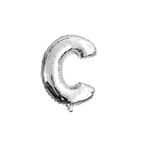 WeAreAwesome Folien-Ballon Luft-Ballon Buchstabe C Silber 60CM XL Aufpusten Geburtstag Hochzeit Party Feier von WeAreAwesome