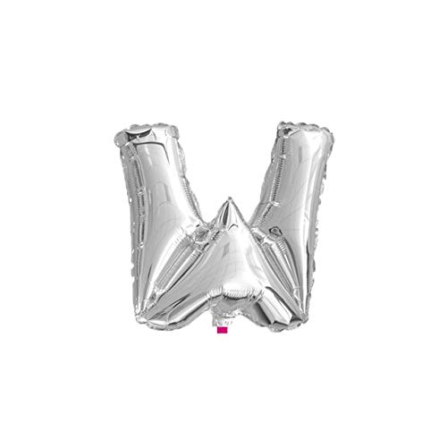 WeAreAwesome Folien-Ballon Luft-Ballon Buchstabe W Silber 60CM XL Aufpusten Geburtstag Hochzeit Party Feier von WeAreAwesome