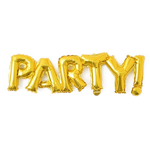 WeAreAwesome Folien-Ballon Luft-Ballon Party Gold Schriftzug Aufpusten Geburtstag Hochzeit Feier von WeAreAwesome