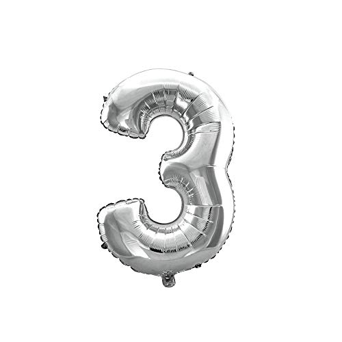 WeAreAwesome Folien-Ballon Luft-Ballon ZIFFER Zahl 3 Silber 60CM XL Aufpusten Geburtstag Hochzeit Party Feier WeAreAwesome Folien-Ballon Luft-Ballon ZIFFER Zahl 3 Silber 60CM XL Aufpusten Geburtstag Hochzeit Party Feier von WeAreAwesome