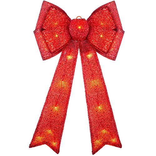 WeRChristmas Weihnachts-Schleife mit 25 warmen LED-Lichtern, Mehrfarbig, 1 cm WeRChristmas Weihnachts-Schleife mit 25 warmen LED-Lichtern, Mehrfarbig, 1 cm von WeRChristmas