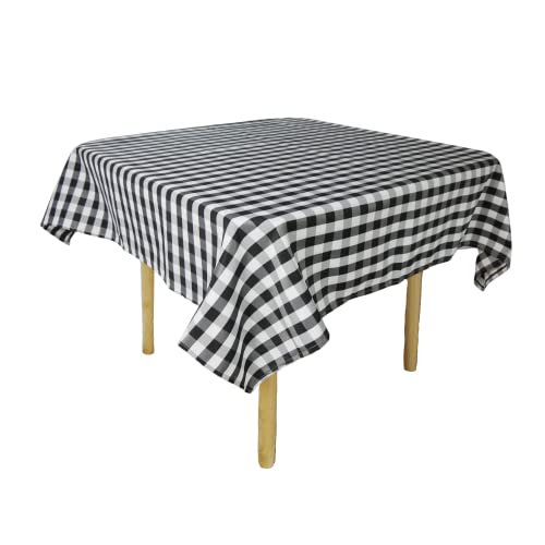 Weavric Karierte Quadratische Tischdecke, 216 x 216 cm, waschbar, knitterfrei, Gingham-Leinen für Buffet-Tisch, Outdoor-Picknick, Hotel, Restaurant, Party, Urlaub, Weihnachten, Schwarz und Weiß Weavric Karierte Quadratische Tischdecke, 216 x 216 cm, waschbar, knitterfrei, Gingham-Leinen für Buffet-Tisch, Outdoor-Picknick, Hotel, Restaurant, Party, Urlaub, Weihnachten, Schwarz und Weiß von Weavric