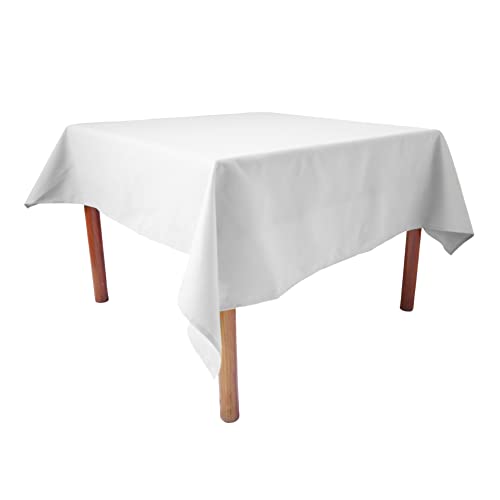 Weavric Rechteckige Tischdecke, 152 X 213 cm, weiß, waschbar und wiederverwendbar, knitterfrei, Polyester für Buffet, Küche, Abendessen, Hochzeit von Weavric