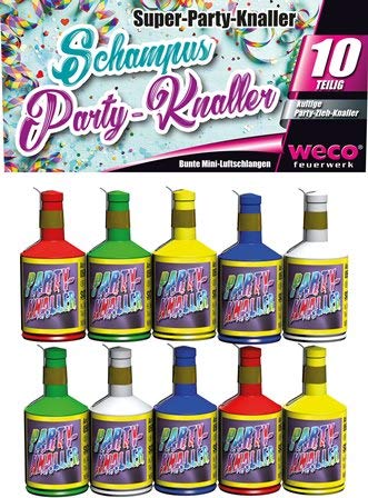 Weco Super-Party-Knaller Partypopper 40 Stück Schampus-Zieh-Knaller von Aktivhandel von Weco