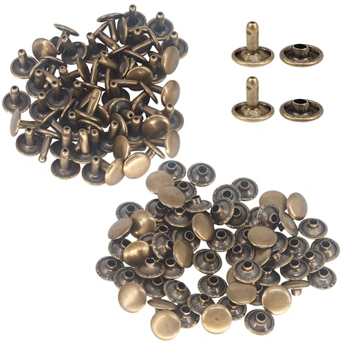 Doppelkopfnieten für Handwerk, Schuhe, Taschen, Tücher, Reparatur, Fassung, Stollen, Lederkunsthandwerk von Wedding Decor, 100er-Pack, metall, bronze, 10 mm Doppelkopfnieten für Handwerk, Schuhe, Taschen, Tücher, Reparatur, Fassung, Stollen, Lederkunsthandwerk von Wedding Decor, 100er-Pack, metall, bronze, 10 mm von WedDecor