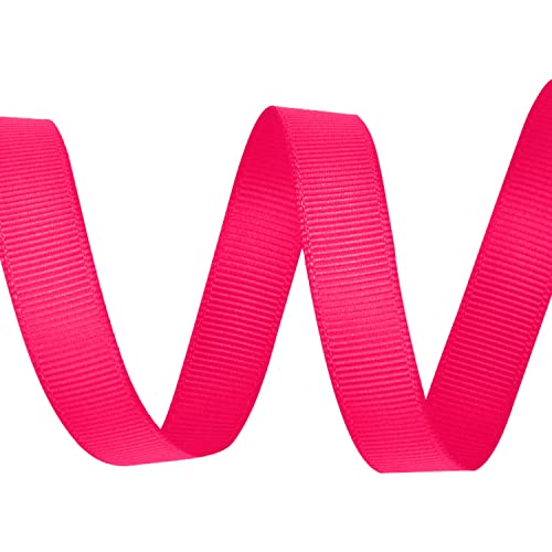 Ripsband, 15 mm x 10 m, Shocking Pink (175) von WedDecor