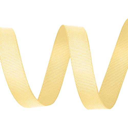 Ripsband, 25 mm x 10 m, Zitronengelb (640) von WedDecor