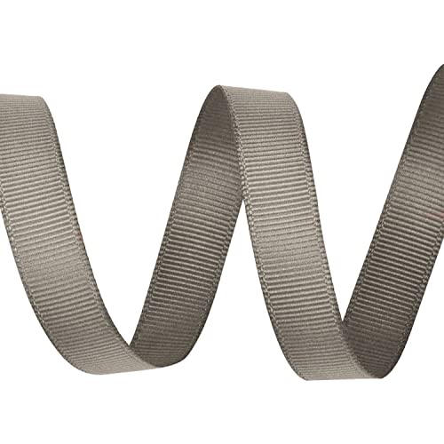 Ripsband aus Metall, 10 mm x 10 m, Grau von WedDecor