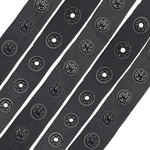 Schwarz und Weiß Band Mit Druckknöpfe - Schwarz, 1 Metre Schwarz und Weiß Band Mit Druckknöpfe - Schwarz, 1 Metre von WedDecor
