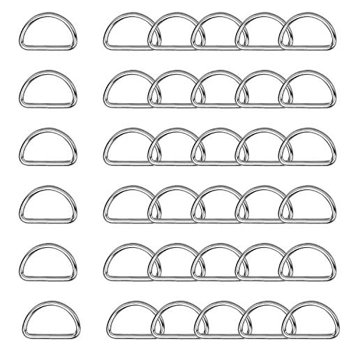 WedDecor 15mm Antiker Messing D-Ringe für Verschluss Gurtband, Basteln, Haustier Halsbänder, Verstellbar Reparatur Beutel, 10 STK. - Silbern, 30mm WedDecor 15mm Antiker Messing D-Ringe für Verschluss Gurtband, Basteln, Haustier Halsbänder, Verstellbar Reparatur Beutel, 10 STK. - Silbern, 30mm von WedDecor