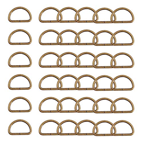 WedDecor 15mm Antiker Messing D-Ringe für Verschluss Gurtband, Basteln, Haustier Halsbänder, Verstellbar Reparatur Beutel, 10 Stk. - Antiker Messing, 50mm WedDecor 15mm Antiker Messing D-Ringe für Verschluss Gurtband, Basteln, Haustier Halsbänder, Verstellbar Reparatur Beutel, 10 Stk. - Antiker Messing, 50mm von WedDecor