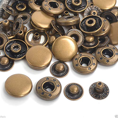 WedDecor 15mm S Feder Druckknöpfe 4 Part, Robust und Leicht, Metall Schnapp Befesstiger für Jacken, Jeans,Leder Handwerk, Riemen und Bekleidung Reparatur - Bronze, 50pcs WedDecor 15mm S Feder Druckknöpfe 4 Part, Robust und Leicht, Metall Schnapp Befesstiger für Jacken, Jeans,Leder Handwerk, Riemen und Bekleidung Reparatur - Bronze, 50pcs von WedDecor