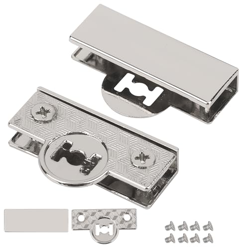 WedDecor 2 Stück Metallrand Platte Verschluss Abdeckungen - Rechteckige Tasche Verschluss Abdeckung mit Schrauben, Geldbörse Rand Schloßplatte, Handtasche Magnetverschluss Abdeckung von WedDecor