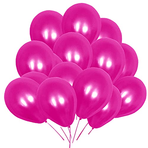 WedDecor 25pcs Pink Latex Ballon 10" Groß Helium Grad Luftballons Geburtstags Ballons für Kinder Party Jubiläum, Hochzeitsdekoration Ereignis Vorräte Zubehör von WedDecor