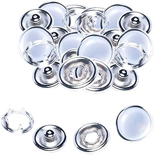 WedDecor 9.5mm Perle Snap Poppers Druckknöpfe Verbindungen Zinke Ring Druckknöpfe für Dekoration Modisch Baby Lätzchen & Bekleidung, Lederhandwerk, DIY Projekte - 9.5mm von WedDecor