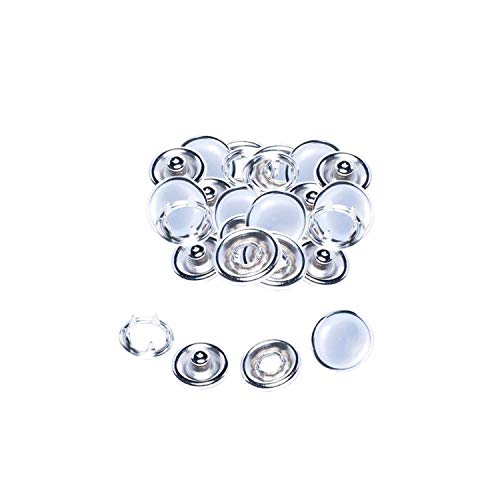 WedDecor 9.5mm Perle Snap Poppers Druckknöpfe Verbindungen Zinke Ring Druckknöpfe für Dekoration Modisch Baby Lätzchen & Bekleidung, Lederhandwerk, DIY Projekte - 9.5mm von WedDecor