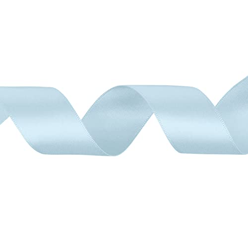 WedDecor Blaues Dampf-Satinband zum Verpacken von Geschenken, 40 mm x 10 m, doppelseitiges Satinband-Rolle, Polyesterband zum Nähen, Luftballons, Kuchen, Kleider, Geburtstagsparty-Dekoration von WedDecor