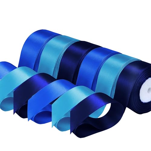 WedDecor Doppelseitiges Satin-Polyesterband, 25 mm, 6 Rollen, Kollektion Vibrant Hues, 10 mm x 92 m, Rollen für Kunst und Handwerk, Haarschleifen, Verpackungen, Hochzeitsgeschenke und Heimdekoration WedDecor Doppelseitiges Satin-Polyesterband, 25 mm, 6 Rollen, Kollektion Vibrant Hues, 10 mm x 92 m, Rollen für Kunst und Handwerk, Haarschleifen, Verpackungen, Hochzeitsgeschenke und Heimdekoration von WedDecor
