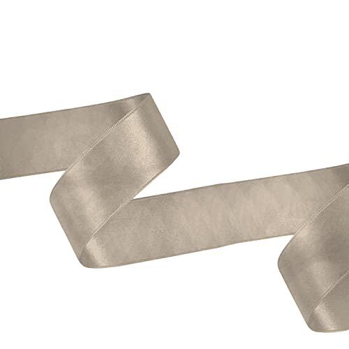 WedDecor Doppelseitiges Satinband aus Polyester, für Kunst und Handwerk, Nähen, Schleifen, Geburtstag, Kleidung, Kleider, Geschenkverpackung, Dekoration für Hochzeit, Taupe, 10 mm x 1 Meter WedDecor Doppelseitiges Satinband aus Polyester, für Kunst und Handwerk, Nähen, Schleifen, Geburtstag, Kleidung, Kleider, Geschenkverpackung, Dekoration für Hochzeit, Taupe, 10 mm x 1 Meter von WedDecor